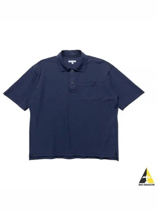 Polo Shirt B Navy Cotton Pique 24S1B036 OR101 SD038 - ENGINEERED GARMENTS - BALAAN 1