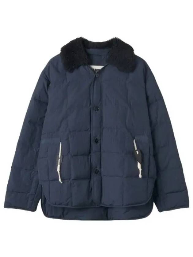 Shearling down jacket navy jumper - JIL SANDER - BALAAN 1