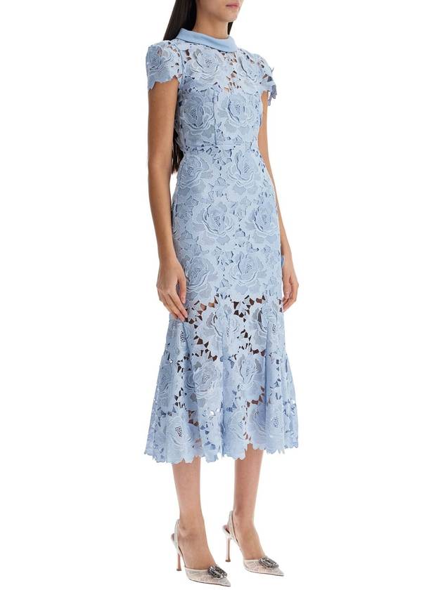 floral lace midi dress with eight - SELF PORTRAIT - BALAAN 2