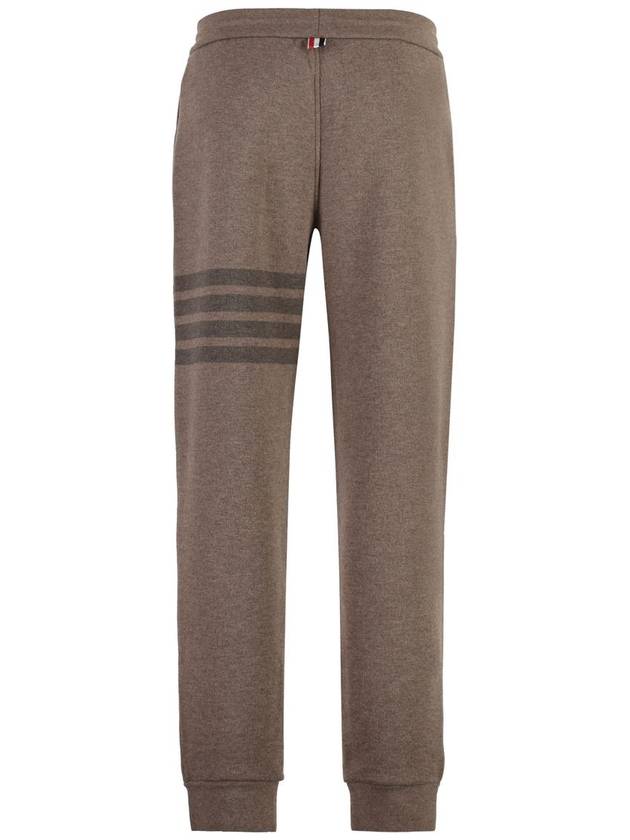 4 Bar Loopback Wool Track Pants Brown - THOM BROWNE - BALAAN 3