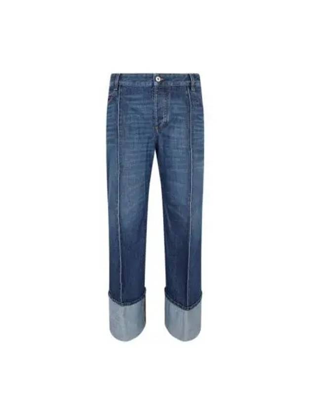 Curved Shape Denim Jeans Mid Blue - BOTTEGA VENETA - BALAAN 2