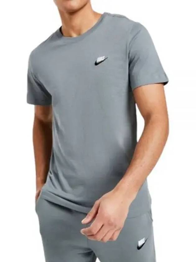 Sportswear Club Short Sleeve T-Shirt Grey - NIKE - BALAAN 2