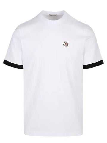 Logo Patch Jersey Short Sleeve T-Shirt White - MONCLER - BALAAN 1