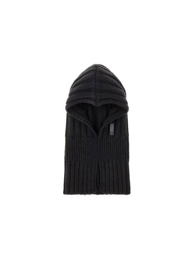 Men s Leather Label Knit Balaclava Black 271939 - EMPORIO ARMANI - BALAAN 1