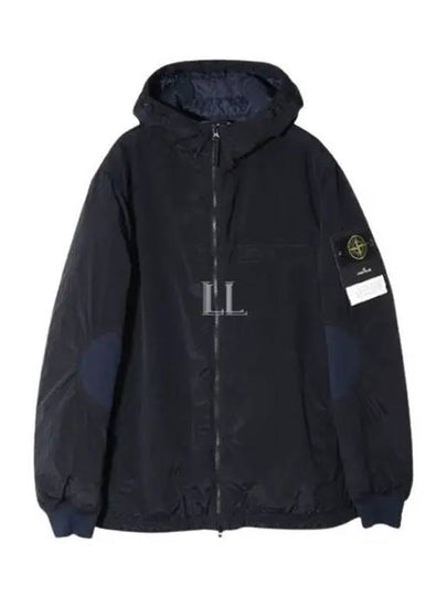 PrimaLoft-TC Nylon Zip Up Hoodie Black - STONE ISLAND - BALAAN 2