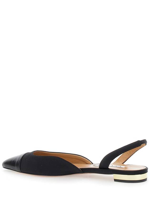 'Milanese' Black Slingback Ballet Flats In Grosgrain And Leather Woman - AQUAZZURA - BALAAN 3