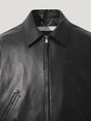 BLACK PREMIUM LEATHER BOMBER JACKET - IRO - BALAAN 3