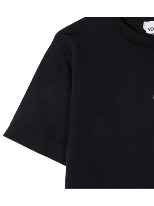 Compass logo printing black kids short sleeve 741621057 V0029 - STONE ISLAND - BALAAN 3