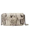 Women's GG Marmont Python Super Mini Bag Beige - GUCCI - BALAAN.