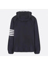 Military Ripstop Mesh 4-Bar Packable Hooded Jacket Navy - THOM BROWNE - BALAAN 3