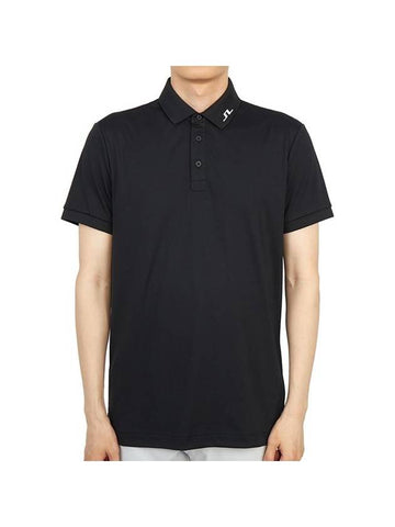 Men's Duff Regular Polo Shirt Black - J.LINDEBERG - BALAAN 1