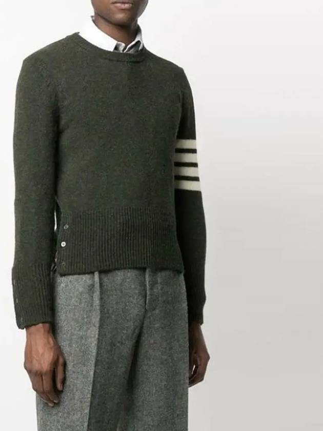 Diagonal Armband Knit Top Khaki - THOM BROWNE - BALAAN 5