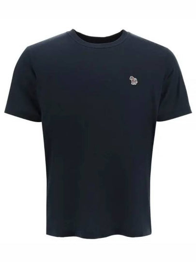 Zebra Logo Crew Neck Cotton Short Sleeve T-Shirt Navy - PAUL SMITH - BALAAN 2