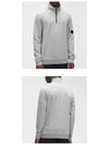 CP Company 12CMSS035A 002246G M93 Lens Wappen Fleece Half Zip Up Sweatshirt Melange Gray Men's Sweatshirt TJ - CP COMPANY - BALAAN 5