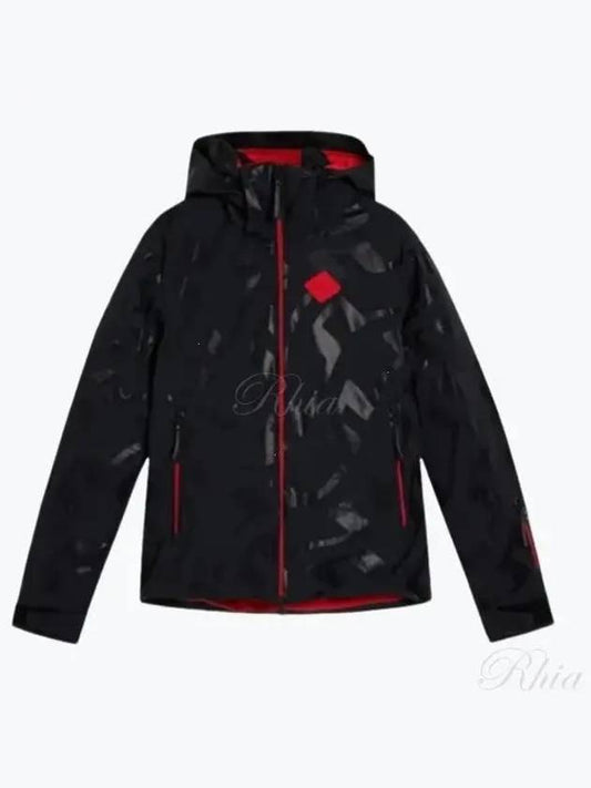 Ray Hybrid Print Bridge Wave Jacket Black - J.LINDEBERG - BALAAN 2