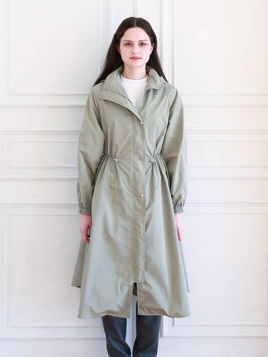 A-Line Jumper Hooded Trench Coat Green - RS9SEOUL - BALAAN 1