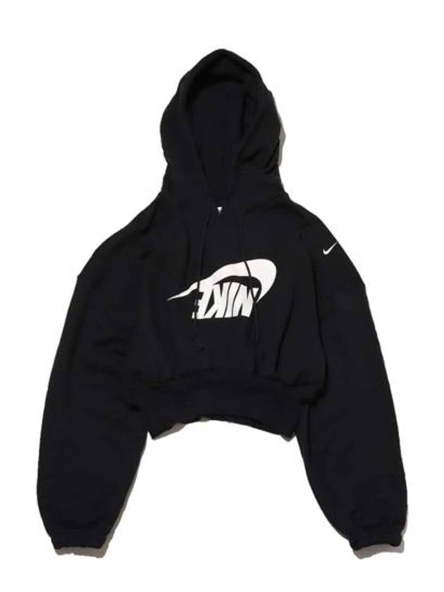 Sportswear Oversized Fleece Clop Pullover Hoodie Black - NIKE - BALAAN 1