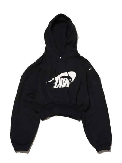 Sportswear Oversized Fleece Clop Pullover Hoodie Black - NIKE - BALAAN 2