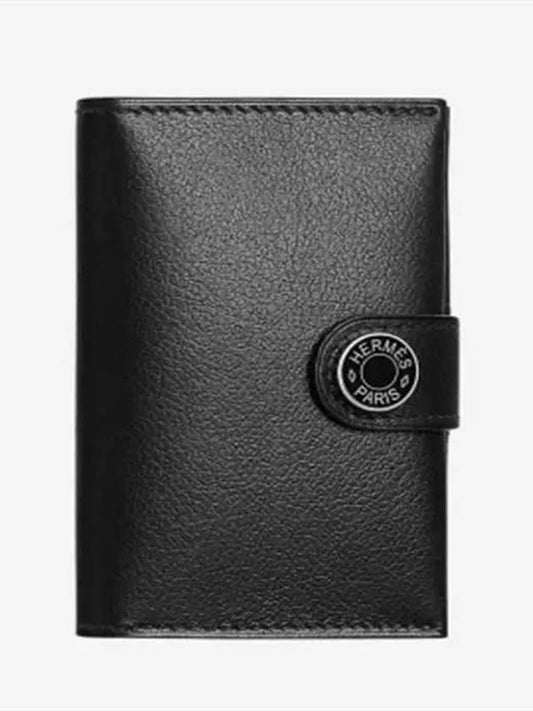 R M S Card Wallet Evergrain Palladium Hardware Noir - HERMES - BALAAN 2