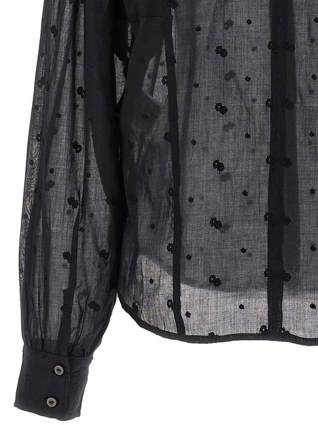 Terzali Cotton Shirt Black - ISABEL MARANT ETOILE - BALAAN 5