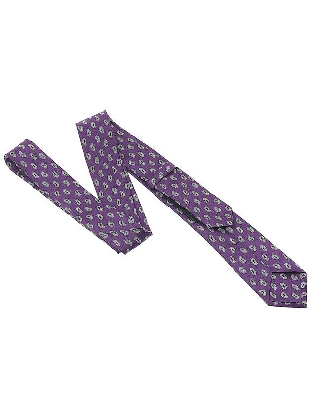 Paisley Jacquard Silk Tie Purple - ETRO - BALAAN 5