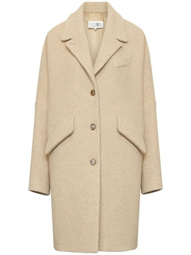 Mm6 Maison Margiela Single-Breasted Long Wool Fleece Coat - MAISON MARGIELA - BALAAN 1