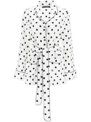 silk polka dot pajama shirt - DOLCE&GABBANA - BALAAN 1