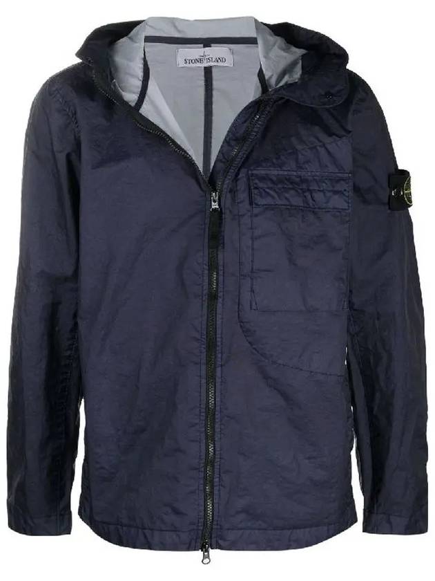 Waffen Patch Membrana Hooded Jacket Navy - STONE ISLAND - BALAAN 3