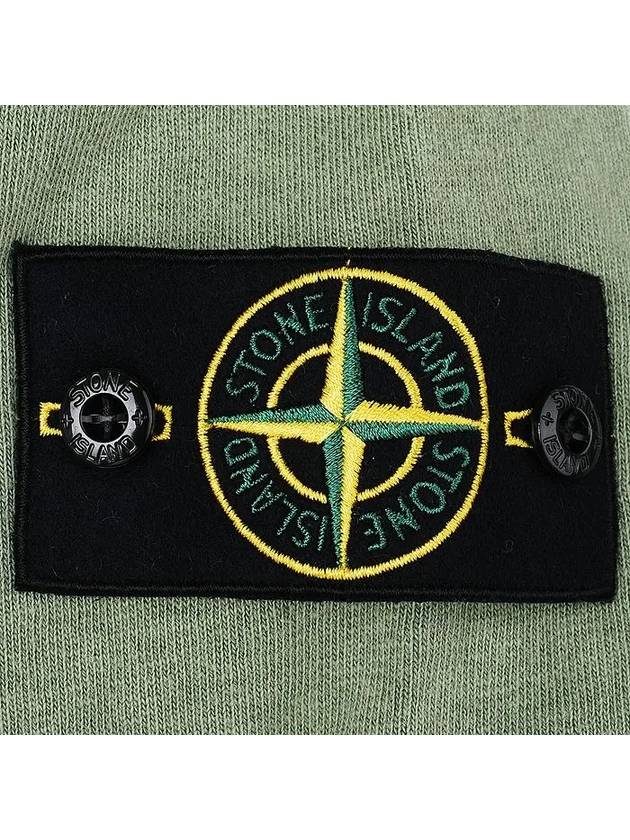 Men's Waffen Patch OLD Treatment Cotton Hoodie Sage Green - STONE ISLAND - BALAAN 5