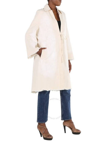 Marni Ladies Dust Coat In Vintage Effect Denim in Snow-white, Brand Size 44 (US Size 10) - MARNI - BALAAN 2