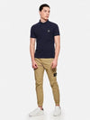 Men's Wappen Logo Patch Polo Shirt Navy - STONE ISLAND - BALAAN 9