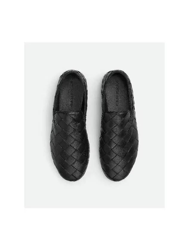 Intrecciato Leather Loafers Black - BOTTEGA VENETA - BALAAN 5