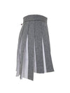 Lightweight Drop Back Double Fabric Mini Pleated Skirt Grey - THOM BROWNE - BALAAN 4