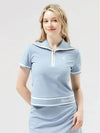 Golf line color half zip-up t-shirt blue - HENRY STUART - BALAAN 2