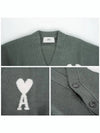 Intarsia Logo Knit Cardigan Antique Clay - AMI - BALAAN 6