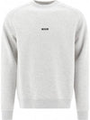 Micro Logo Cotton Sweatshirt Grey - MSGM - BALAAN 1