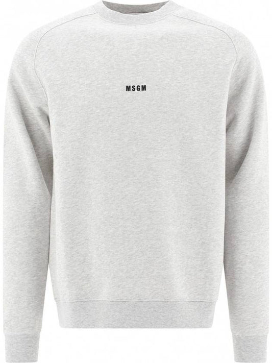 Micro Logo Sweatshirt Gray Melange - MSGM - BALAAN 1