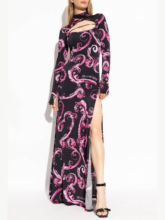 Versace Jeans Couture Patterned Dress, Women's, Pink - VERSACE - BALAAN 3