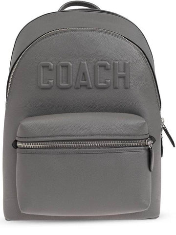 Charter Logo Graphic Backpack Grey - COACH - BALAAN 1