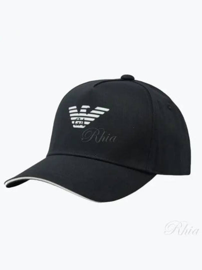 Eagle Logo Ball Cap Black - EMPORIO ARMANI - BALAAN 2