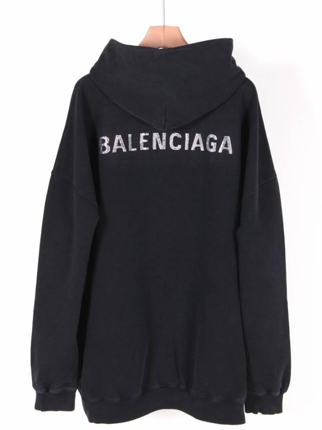 Logo Back Large Fit Hoodie Black - BALENCIAGA - BALAAN 2