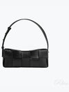 Brick Cassette Intrecciato Small Shoulder Bag Black - BOTTEGA VENETA - BALAAN 2