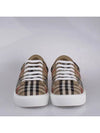 Vintage Check and Leather Sneakers Archive Beige - BURBERRY - BALAAN 5