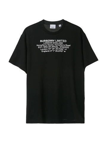 Location print short sleeve t shirt black - BURBERRY - BALAAN 1