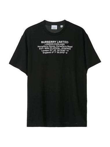 Location print short sleeve t shirt black - BURBERRY - BALAAN 1