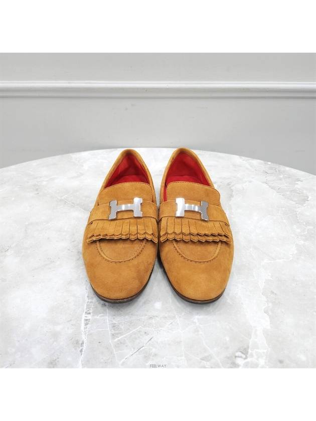 Lux You 37 5 Royal loafer suede gold silver decoration - HERMES - BALAAN 2