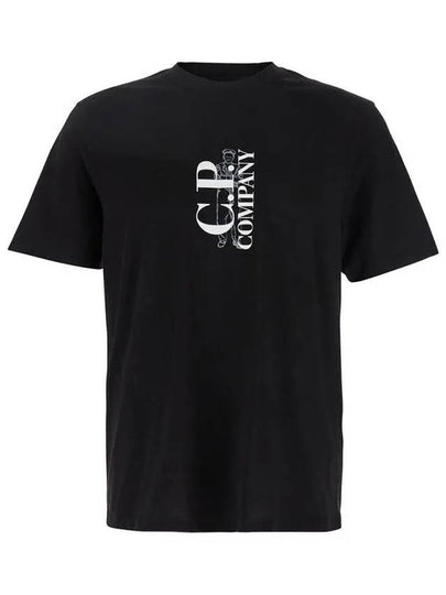 Logo Short Sleeve T-Shirt Black - CP COMPANY - BALAAN 2