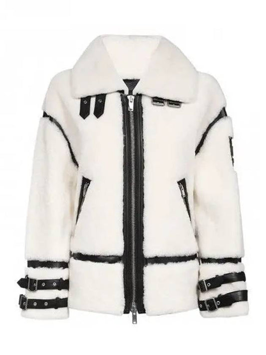 Golden Prairie Shearling Jacket White - MOOSE KNUCKLES - BALAAN 2