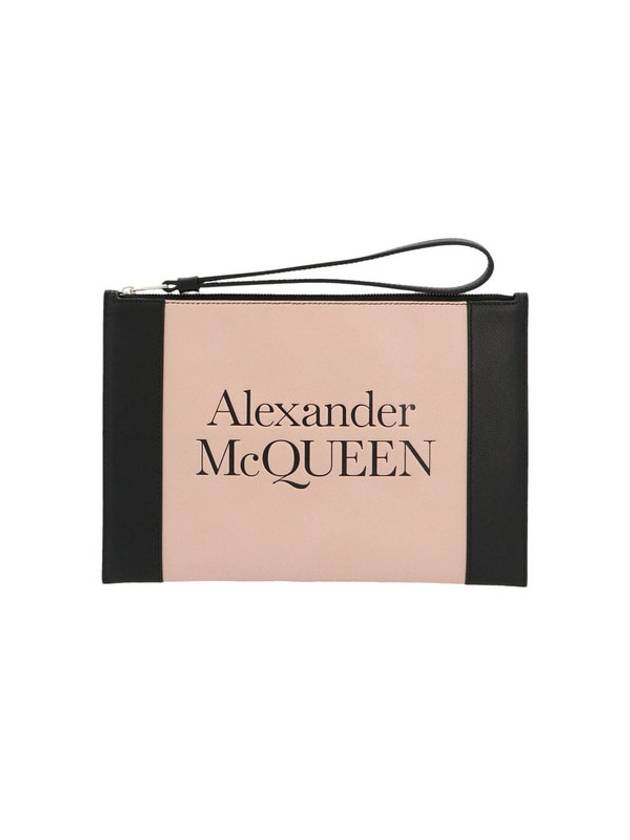 Signature Logo Clutch Bag Pink - ALEXANDER MCQUEEN - BALAAN.