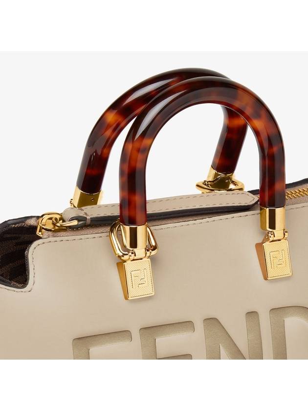 By The Way Small Leather Tote Bag Dark Beige - FENDI - BALAAN 6